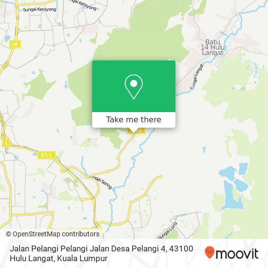 Jalan Pelangi Pelangi Jalan Desa Pelangi 4, 43100 Hulu Langat map