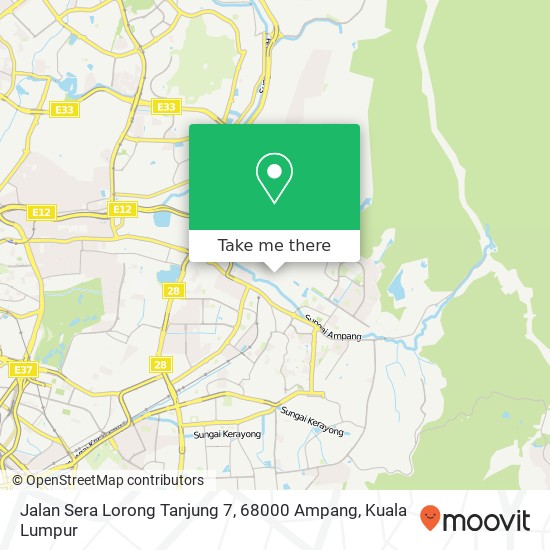 Jalan Sera Lorong Tanjung 7, 68000 Ampang map