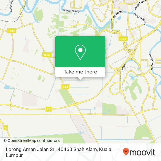 Peta Lorong Aman Jalan Sri, 40460 Shah Alam