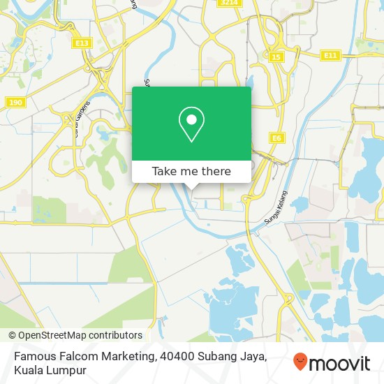 Peta Famous Falcom Marketing, 40400 Subang Jaya