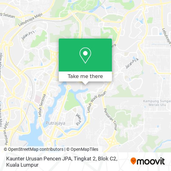 Kaunter Urusan Pencen JPA, Tingkat 2, Blok C2 map