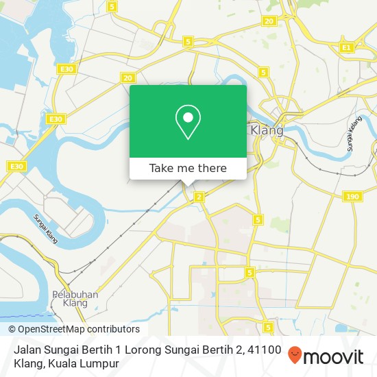 Peta Jalan Sungai Bertih 1 Lorong Sungai Bertih 2, 41100 Klang