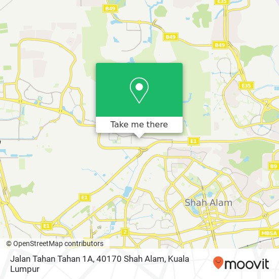 Peta Jalan Tahan Tahan 1A, 40170 Shah Alam