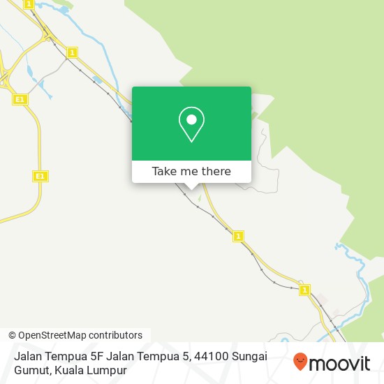 Jalan Tempua 5F Jalan Tempua 5, 44100 Sungai Gumut map