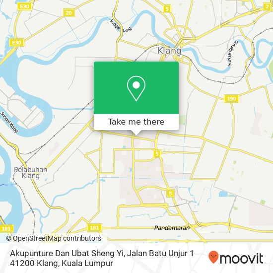 Akupunture Dan Ubat Sheng Yi, Jalan Batu Unjur 1 41200 Klang map