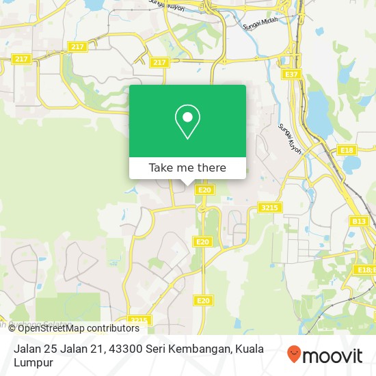 Peta Jalan 25 Jalan 21, 43300 Seri Kembangan