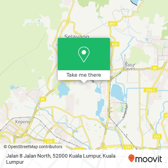 Jalan 8 Jalan North, 52000 Kuala Lumpur map