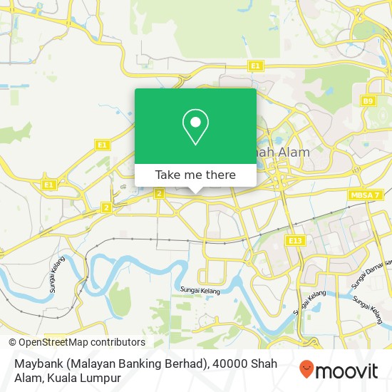 Maybank (Malayan Banking Berhad), 40000 Shah Alam map