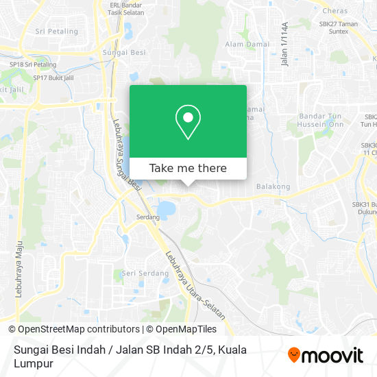 Sungai Besi Indah / Jalan SB Indah 2 / 5 map