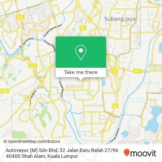 Autoveyor (M) Sdn Bhd, 32 Jalan Batu Belah 27 / 96 40400 Shah Alam map