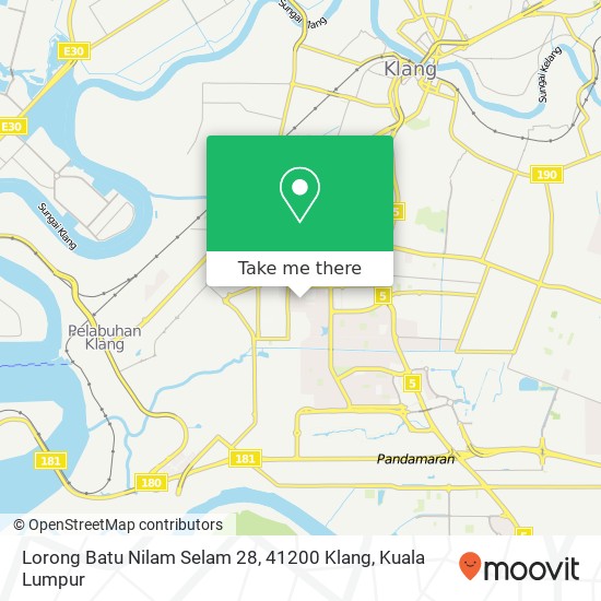 Peta Lorong Batu Nilam Selam 28, 41200 Klang