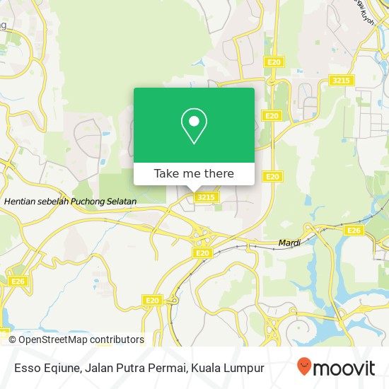 Esso Eqiune, Jalan Putra Permai map