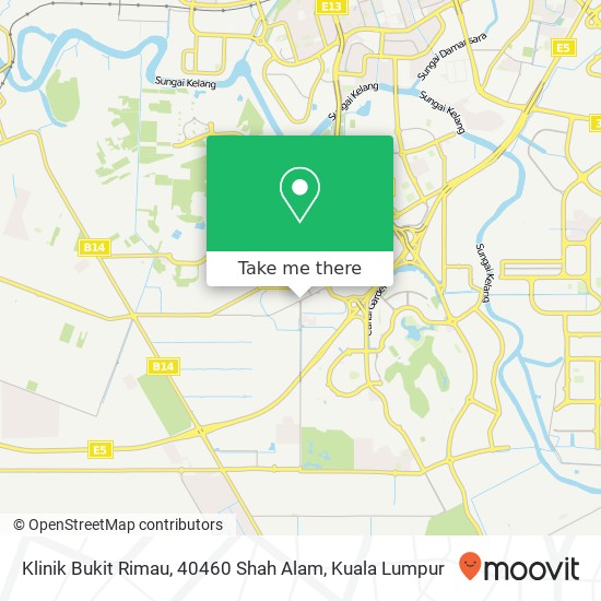 Peta Klinik Bukit Rimau, 40460 Shah Alam