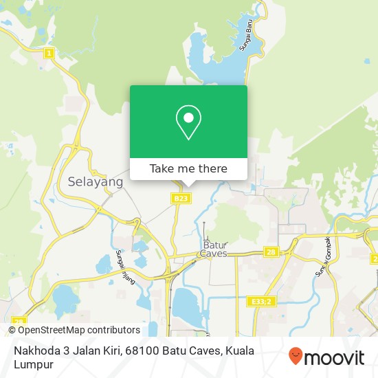 Peta Nakhoda 3 Jalan Kiri, 68100 Batu Caves