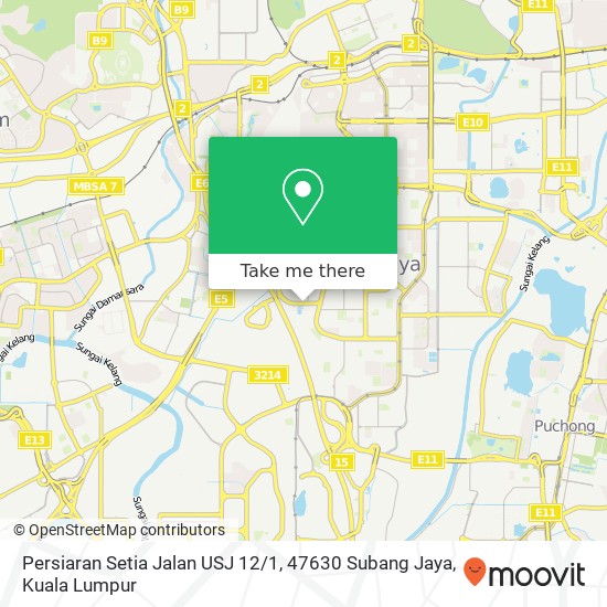 Persiaran Setia Jalan USJ 12 / 1, 47630 Subang Jaya map