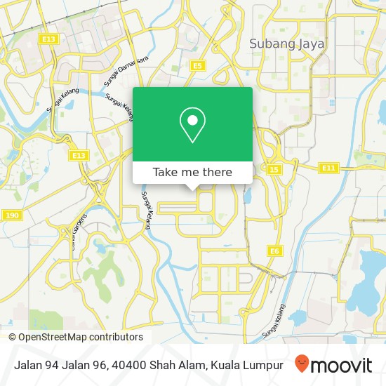 Jalan 94 Jalan 96, 40400 Shah Alam map