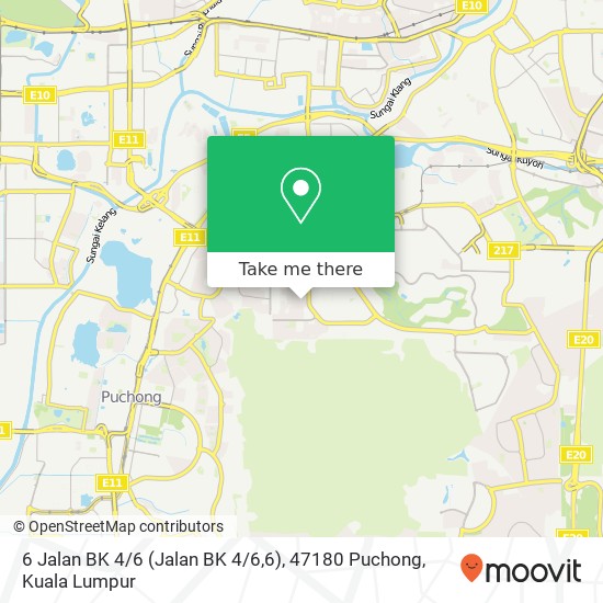 Peta 6 Jalan BK 4 / 6 (Jalan BK 4 / 6,6), 47180 Puchong