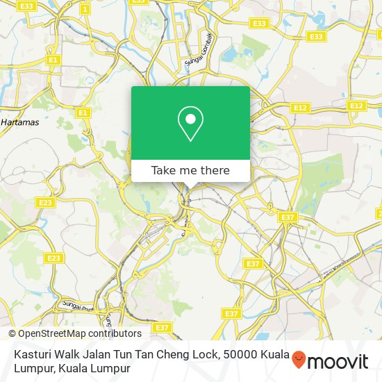 Peta Kasturi Walk Jalan Tun Tan Cheng Lock, 50000 Kuala Lumpur