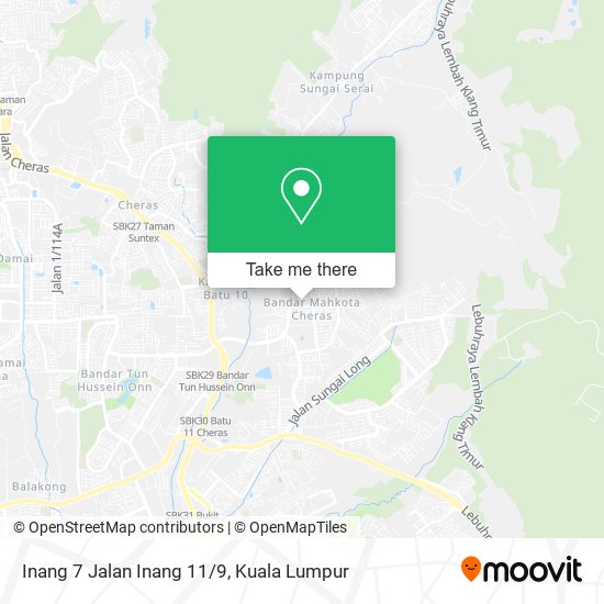 Inang 7 Jalan Inang 11/9 map
