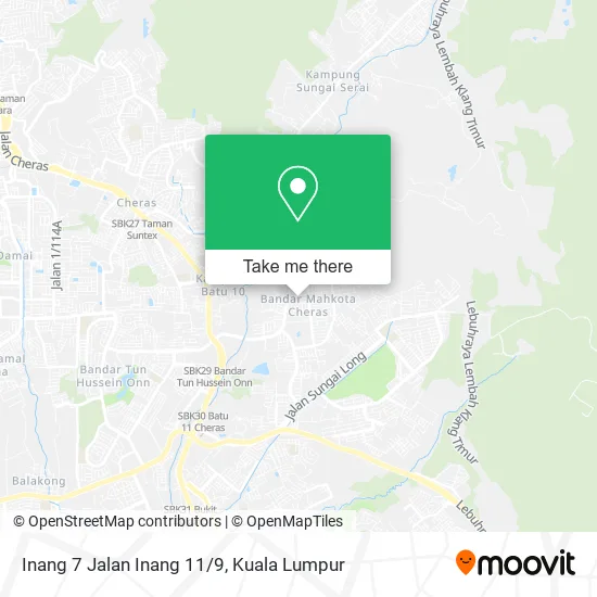 Inang 7 Jalan Inang 11/9 map