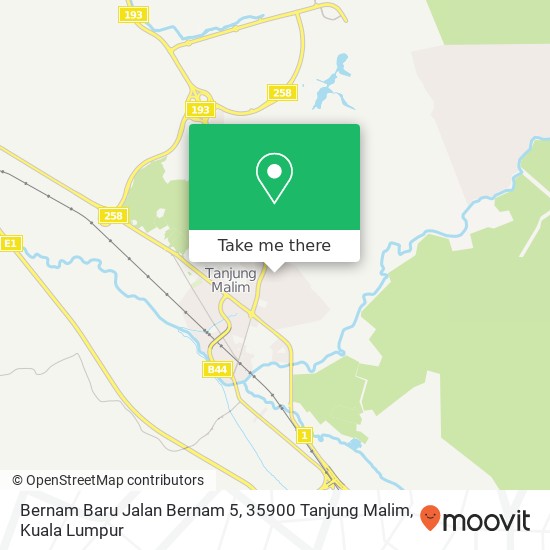 Peta Bernam Baru Jalan Bernam 5, 35900 Tanjung Malim