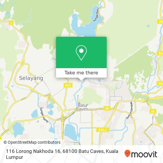 Peta 116 Lorong Nakhoda 16, 68100 Batu Caves