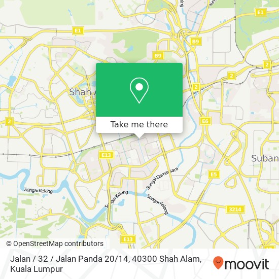 Jalan / 32 / Jalan Panda 20 / 14, 40300 Shah Alam map
