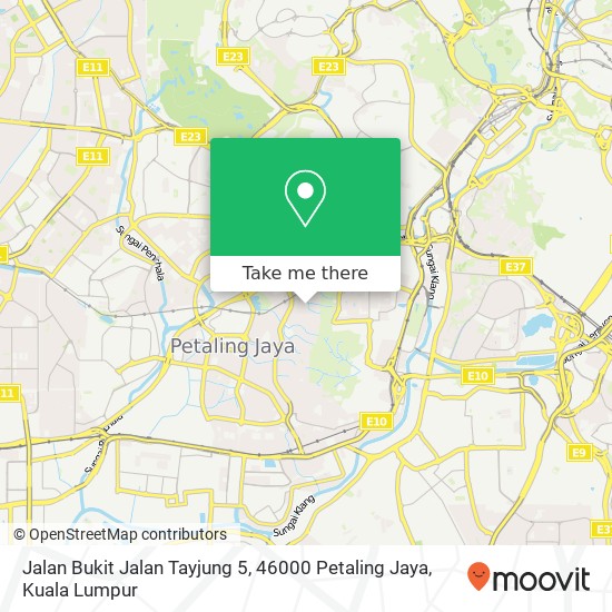 Peta Jalan Bukit Jalan Tayjung 5, 46000 Petaling Jaya