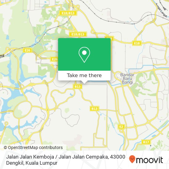 Peta Jalan Jalan Kemboja / Jalan Jalan Cempaka, 43000 Dengkil