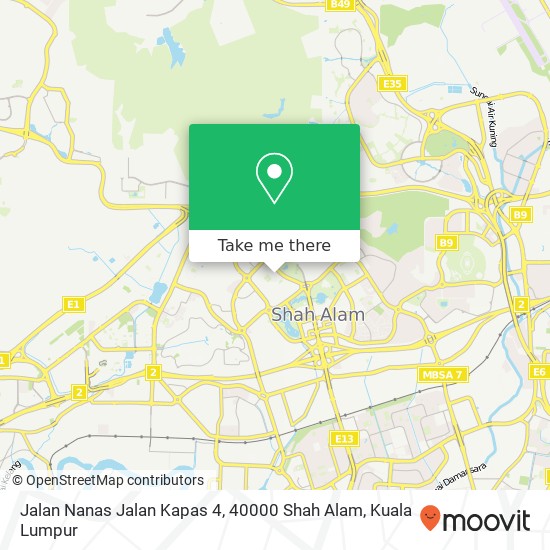 Jalan Nanas Jalan Kapas 4, 40000 Shah Alam map