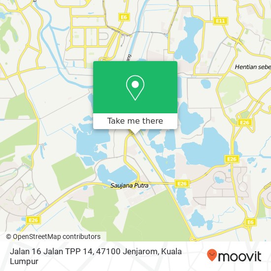 Peta Jalan 16 Jalan TPP 14, 47100 Jenjarom