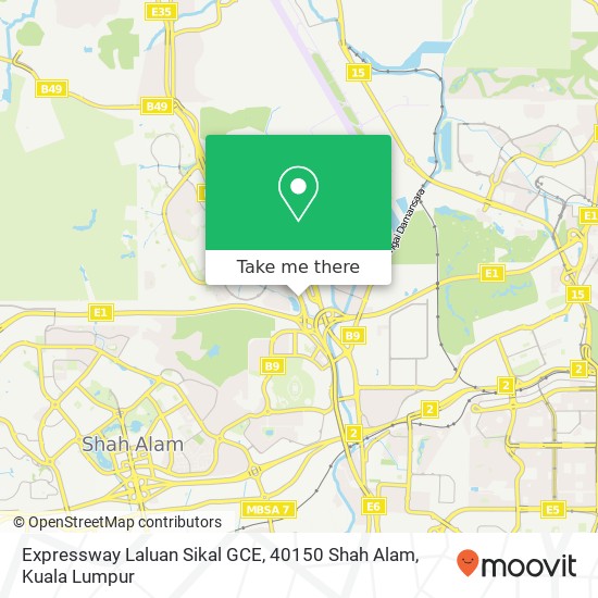 Expressway Laluan Sikal GCE, 40150 Shah Alam map