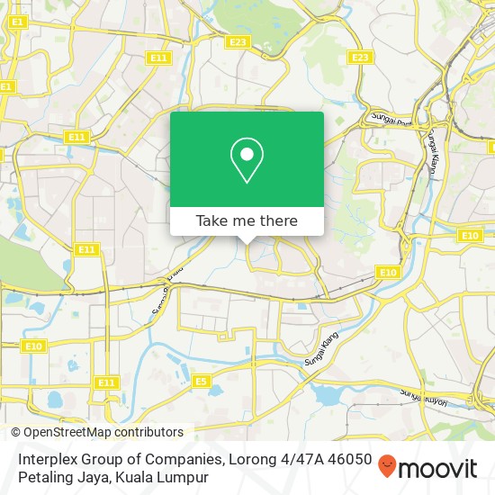 Peta Interplex Group of Companies, Lorong 4 / 47A 46050 Petaling Jaya