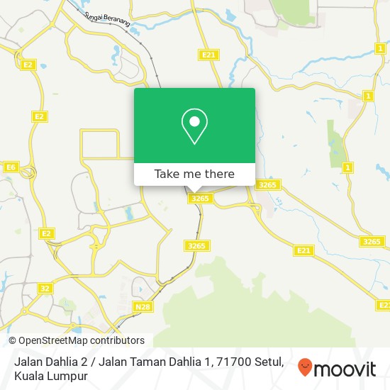 Jalan Dahlia 2 / Jalan Taman Dahlia 1, 71700 Setul map