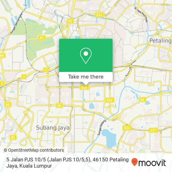 Peta 5 Jalan PJS 10 / 5 (Jalan PJS 10 / 5,5), 46150 Petaling Jaya