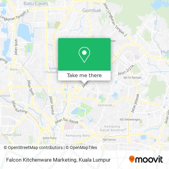 Falcon Kitchenware Marketing map