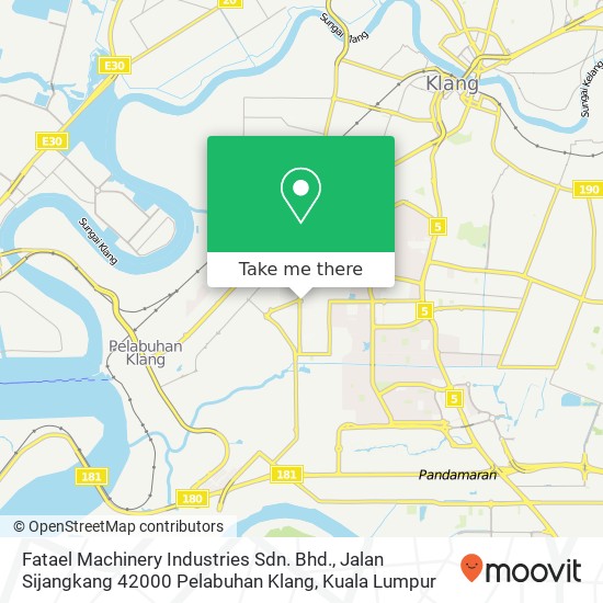 Fatael Machinery Industries Sdn. Bhd., Jalan Sijangkang 42000 Pelabuhan Klang map