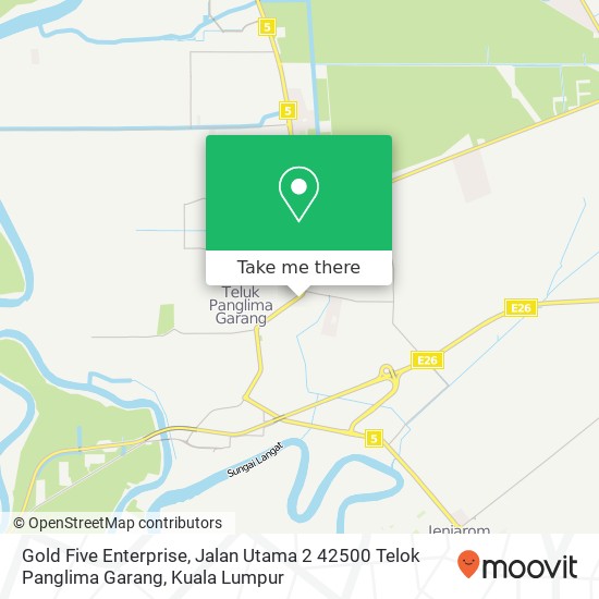 Gold Five Enterprise, Jalan Utama 2 42500 Telok Panglima Garang map