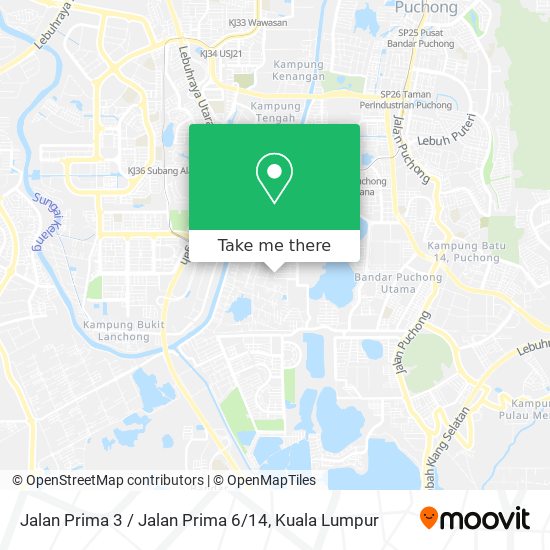 Peta Jalan Prima 3 / Jalan Prima 6 / 14
