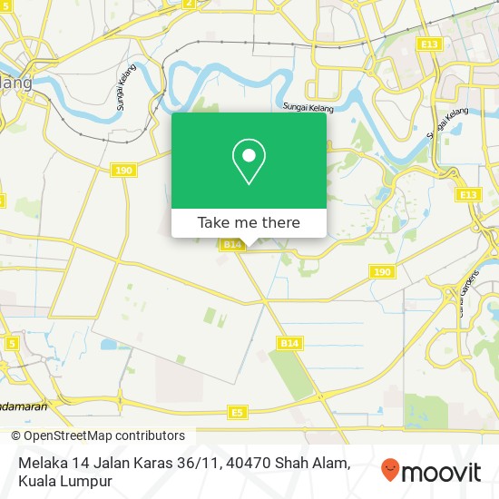 Peta Melaka 14 Jalan Karas 36 / 11, 40470 Shah Alam