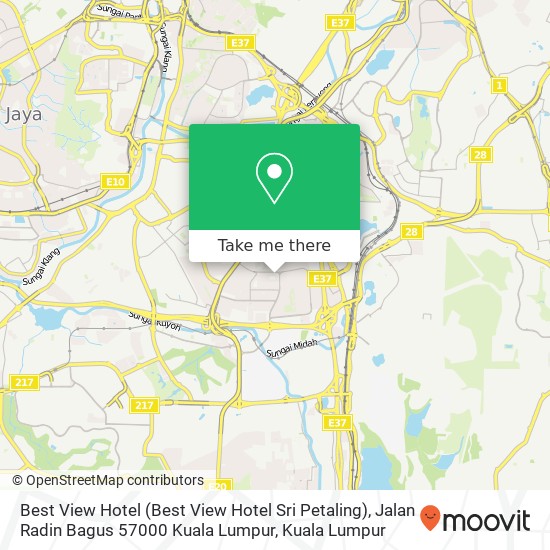 Peta Best View Hotel (Best View Hotel Sri Petaling), Jalan Radin Bagus 57000 Kuala Lumpur