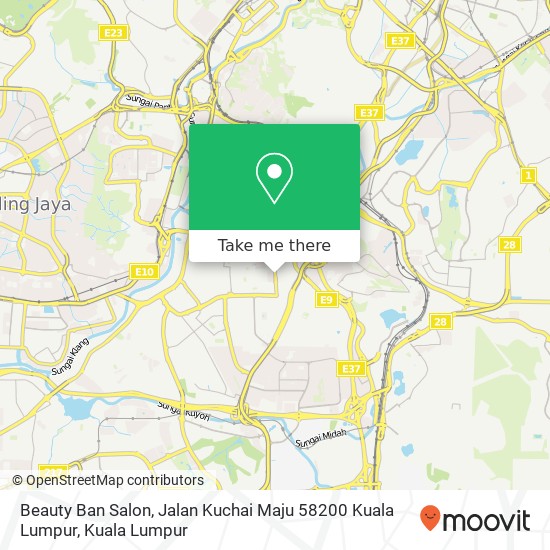 Beauty Ban Salon, Jalan Kuchai Maju 58200 Kuala Lumpur map