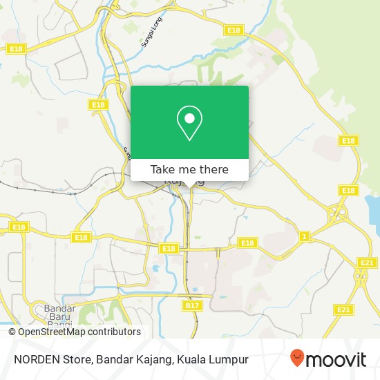 Peta NORDEN Store, Bandar Kajang