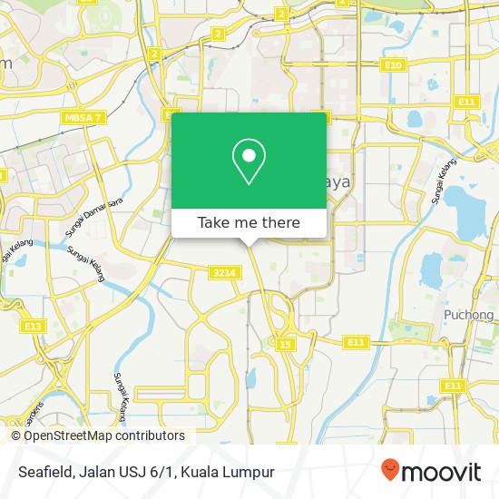 Seafield, Jalan USJ 6/1 map