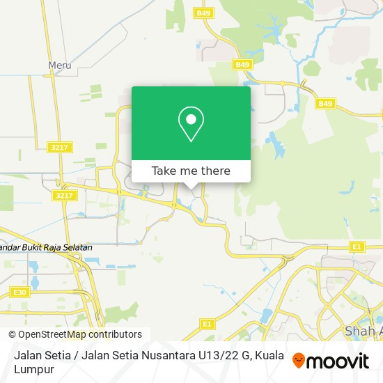 Jalan Setia / Jalan Setia Nusantara U13 / 22 G map
