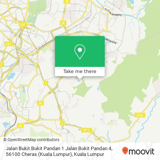 Peta Jalan Bukit Bukit Pandan 1 Jalan Bukit Pandan 4, 56100 Cheras (Kuala Lumpur)