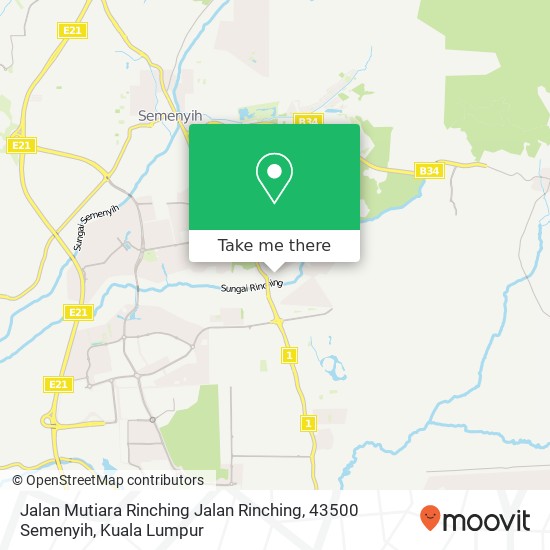 Peta Jalan Mutiara Rinching Jalan Rinching, 43500 Semenyih