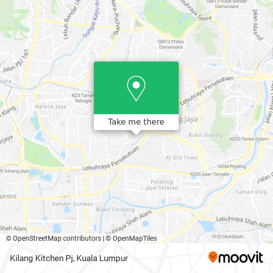 Kilang Kitchen Pj map