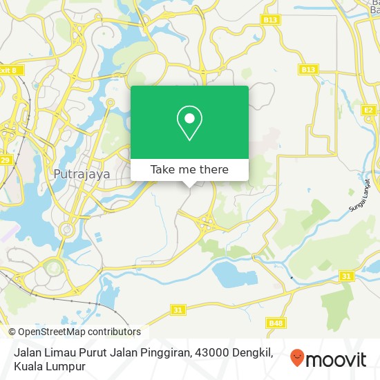 Peta Jalan Limau Purut Jalan Pinggiran, 43000 Dengkil