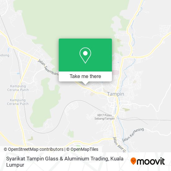 Peta Syarikat Tampin Glass & Aluminium Trading